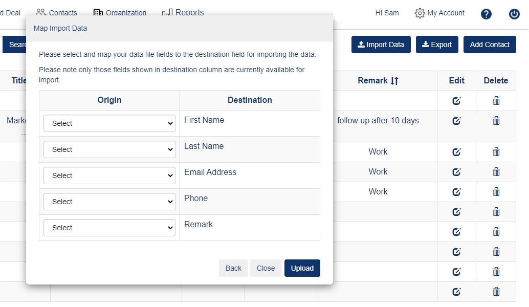 Import and export data conveniently
