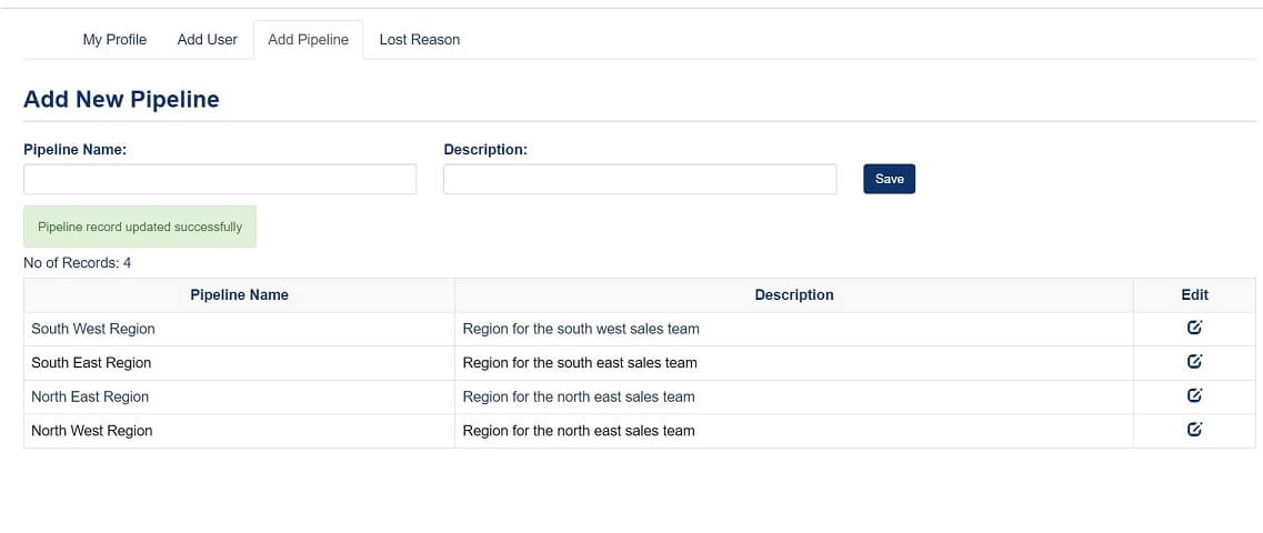 Multiple sales pipelines to assign sales team by region